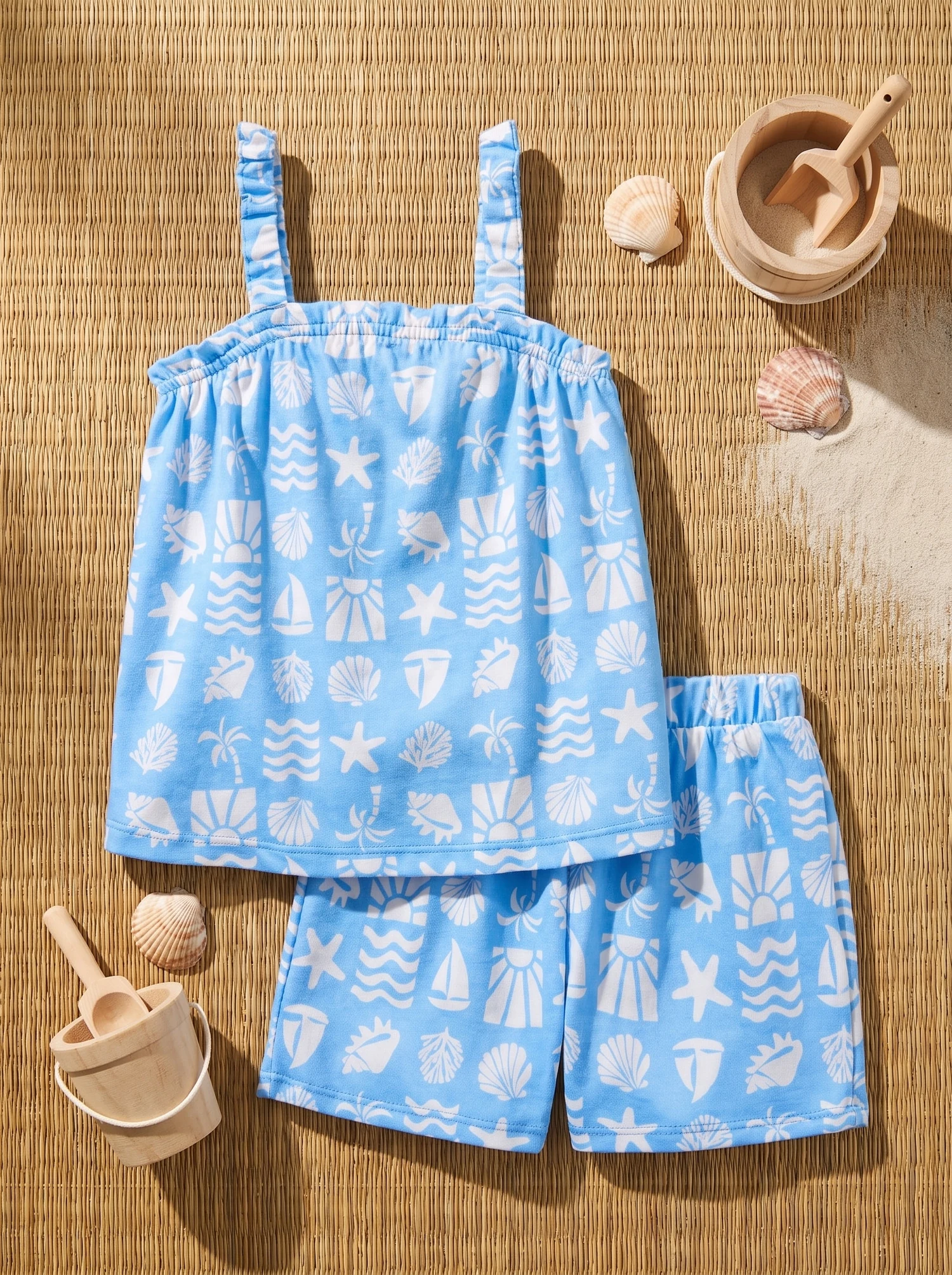 Conjunto azul de playa