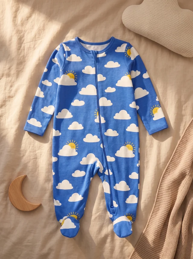 Pijama enteriza de nubes